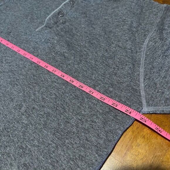 LL Bean Henley Shirt Mens Traditional Fit Grey Layer River Drivers Wool XXL Tall - Picture 6 of 8